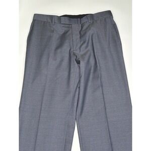 HUGO BOSS Mens Grey Pleated Dress Pants Tailored Fit Business Casual Trousers